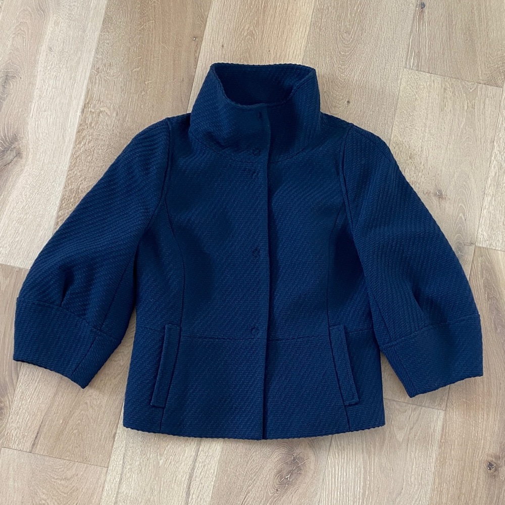 Saphire Blue Textured Jacket